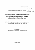 Эпизоотология и вакцинопрофилактика некробактериоза северных оленей в Республике Саха (Якутия) - тема автореферата по ветеринарии