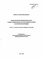 Морфология щитовидной железы и надпочечников крыс при экспериментальной патологии и коррекции - тема автореферата по ветеринарии