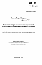 Челюстной аппарат домашних овец карачаевской и северокавказской пород в постнатальном онтогенезе - тема автореферата по ветеринарии