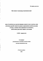 Диастолическая дисфункция левого желудочка при артериальной гипертензии и ишемической болезни сердца: новые механизмы патогенеза, критерии диагностики и лечение - тема автореферата по медицине
