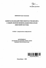 Эффекты взаимодействия микрочастиц цеолита с кожей: морфофункциональные показатели иммунной системы - тема автореферата по медицине