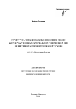 Структурно-функциональные изменения левого желудочка у больных артериальной гипертонией при эффективной антигипертензивной терапии - тема автореферата по медицине