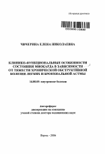 Клинико-функциональные особенности состояния миокарда в зависимости от тяжести хронической обструктивной болезни легких и бронхиальной астмы - тема автореферата по медицине