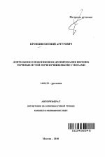 Длительное и пожизненное дренирование верхних мочевых путей мочеточниковыми стентами - тема автореферата по медицине