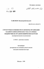 Структурные особенности и элементы организации пахового лимфатического узла в условиях воздействия на организм физических нагрузок (экспериментальное исследование) - тема автореферата по медицине