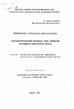 Эпизоотический процесс при лейкозе крупного рогатого скота - тема автореферата по ветеринарии