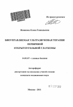 Биоуправляемая ультразвуковая терапия первичной открытоугольной глаукомы - тема автореферата по медицине