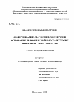 Дифференциально-диагностическое значение острофазных белков при гнойно-овспалительных заболеваниях придатков матки - диссертация, тема по медицине