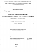 Значимость инфекционного фактора и метаболитов эстрогенов (16а-ОН/2-ОН) в патогенезе рака эндометрия в постменопаузе - диссертация, тема по медицине