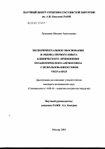 Экспериментальное обоснование и оценка первого опыта клинического применения терапевтического ангиогенеза с использованием генов VEGF и bFGF - диссертация, тема по медицине