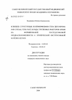 Влияние структурных полиморфизмов гена цитохрома Р450 CYP2A6, гена NAT2 и ряда групповых факторов крови на формирование наследственной предрасположенности к хронической обструктивной болезни легких - диссертация, тема по медицине