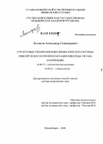 Структурные преобразования лимфатического региона нижней челюсти при имплантации никелида титана и коррекции - диссертация, тема по медицине