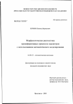 Морфологическая диагностика пролиферативных процессов эндометрия с использованием математического моделирования - диссертация, тема по медицине