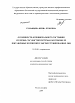 Особенности функционального состояния сердечно-сосудистой системы и коррекция ее пограничных изменений у высоко тренированных лиц - диссертация, тема по медицине