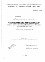 Этиопатогенетические и морфофункциональные особенности повреждения тканей организма человека и животных при действии взревной волны в условиях высокогорья - диссертация, тема по медицине