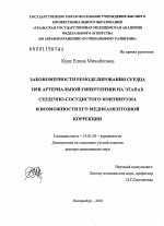 Закономерности ремоделировния сердца при артериальной гипертензии на этапах сердечно-сосудистого континуума и возможности его медикаментозной коррекции - диссертация, тема по медицине