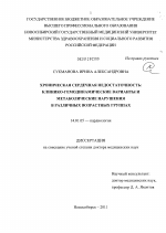 Хроническая сердечная недостаточность: клинико-гемодинамические варианты и метаболические нарушения в раз-личных возрастных группах - диссертация, тема по медицине