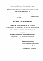 Эндометриоидные кисты яичников: содержание регуляторно-транспортных белков, иммунных комплексов и цитокинов - диссертация, тема по медицине